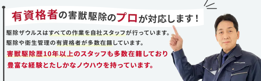駆除ザウルス プロのスタッフ