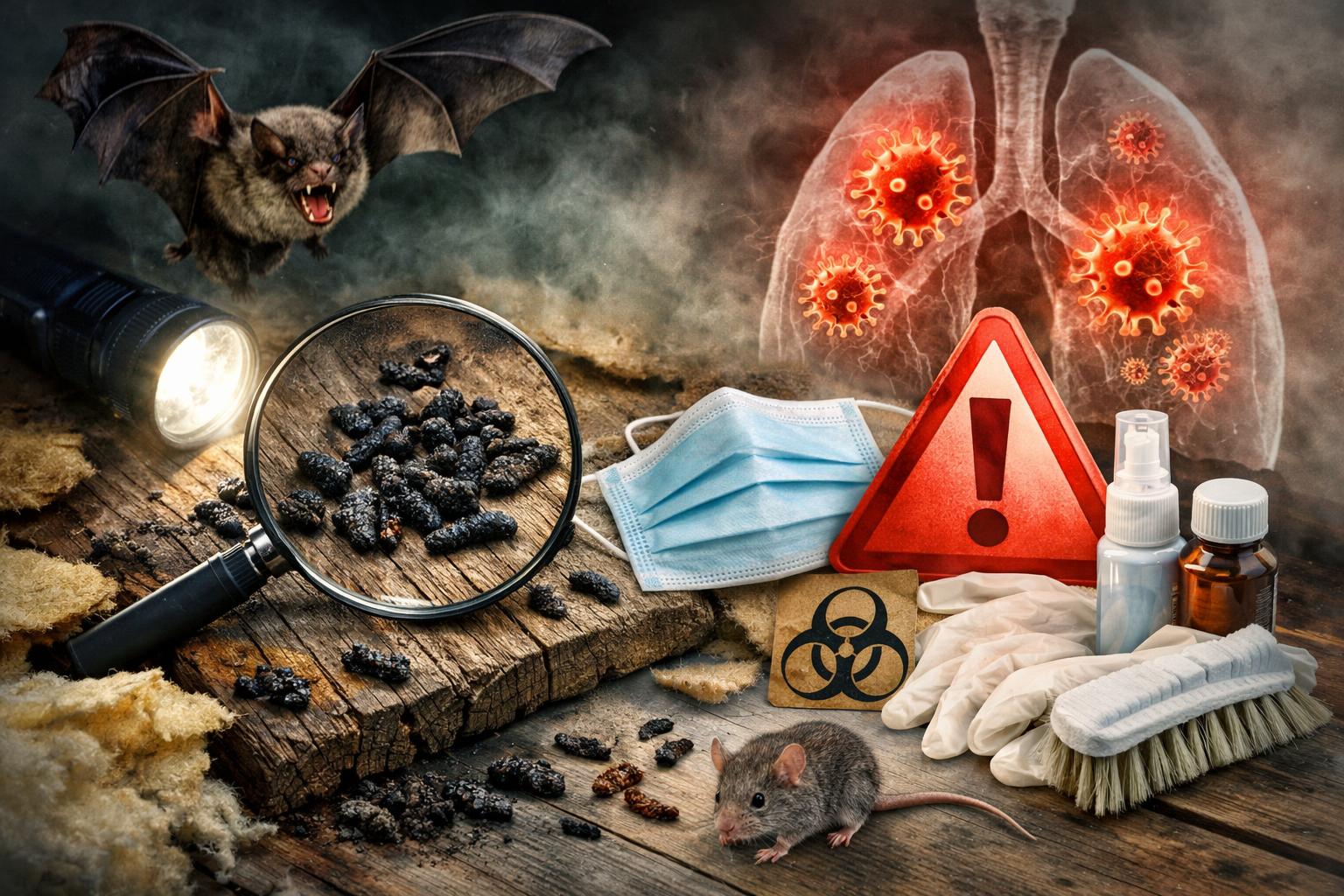 コウモリの糞尿は病気の温床！絶対に素手で触らないで！危険な感染症と予防策を完全ガイド