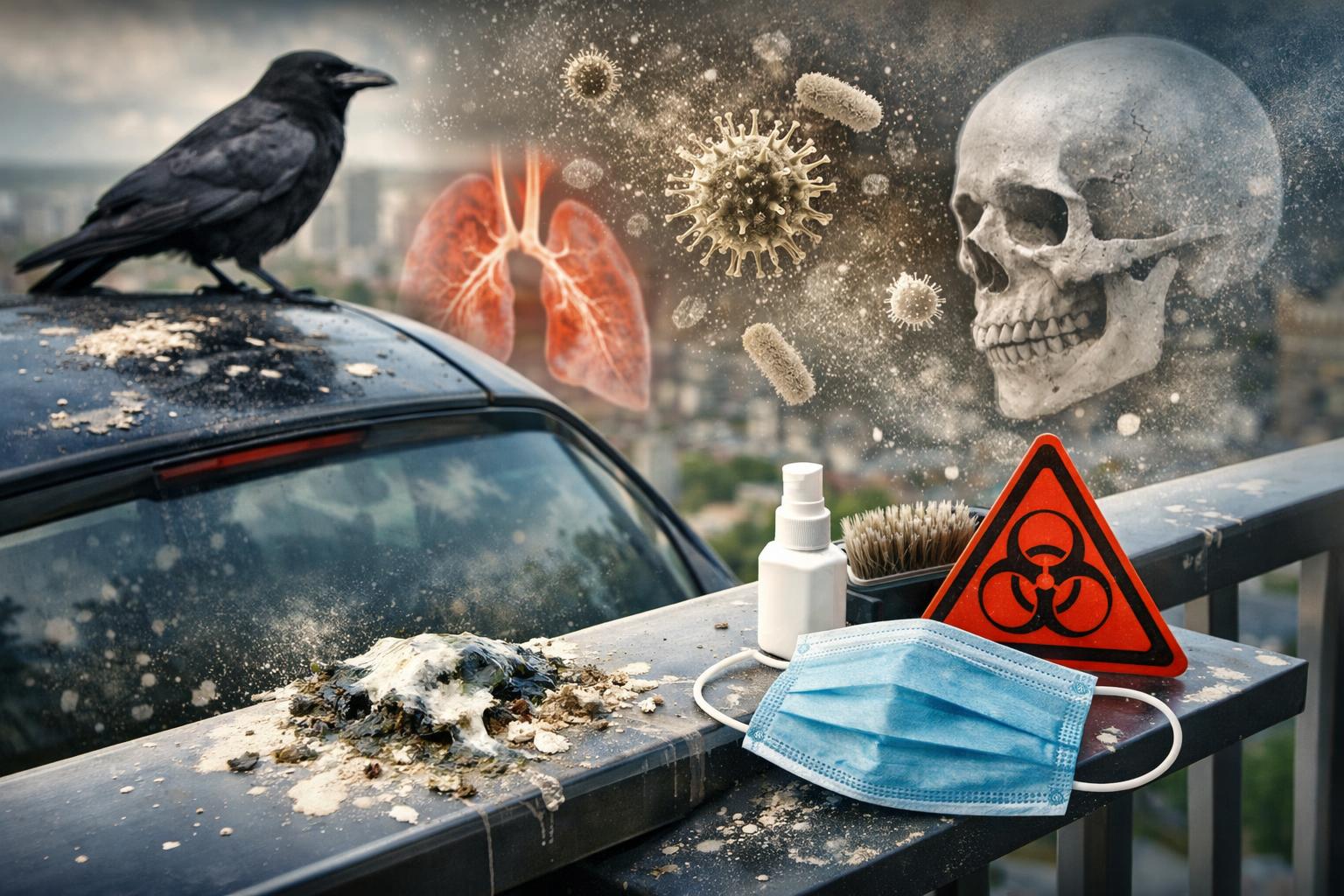 【要注意】カラスの糞尿が媒介する病気とは？感染リスクと身を守る方法